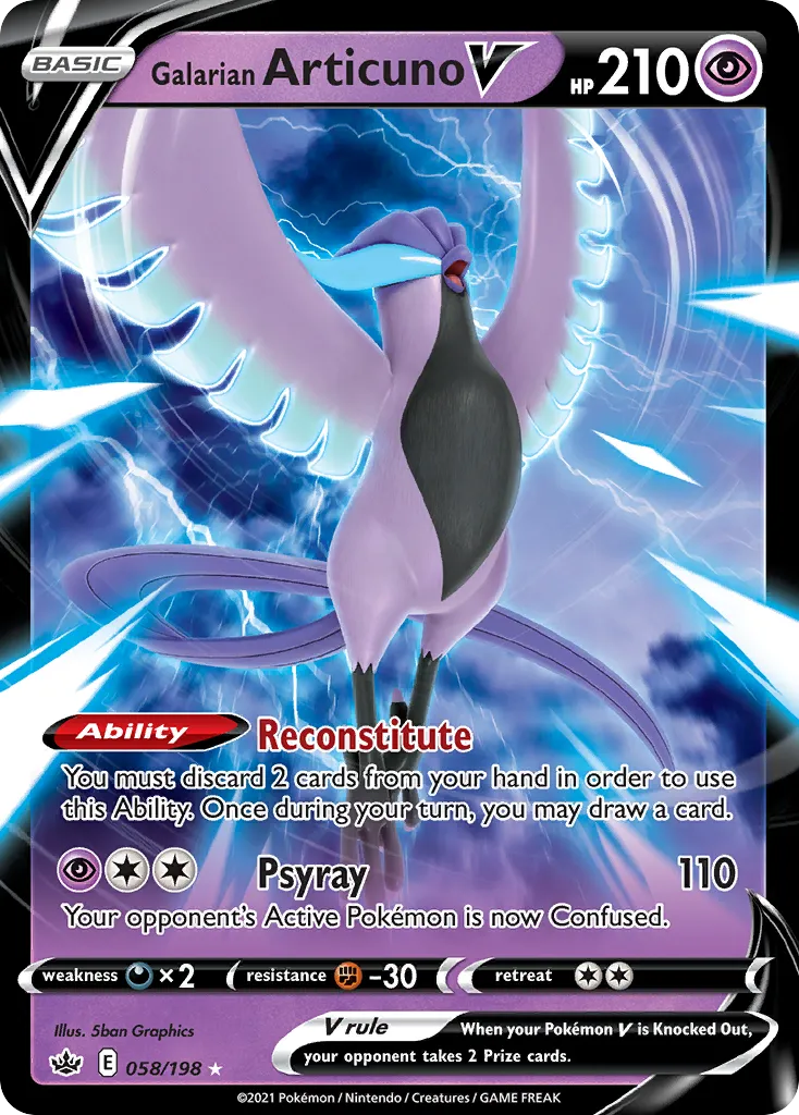 Galarian Articuno V — SWSH06: Chilling Reign — Pokémon