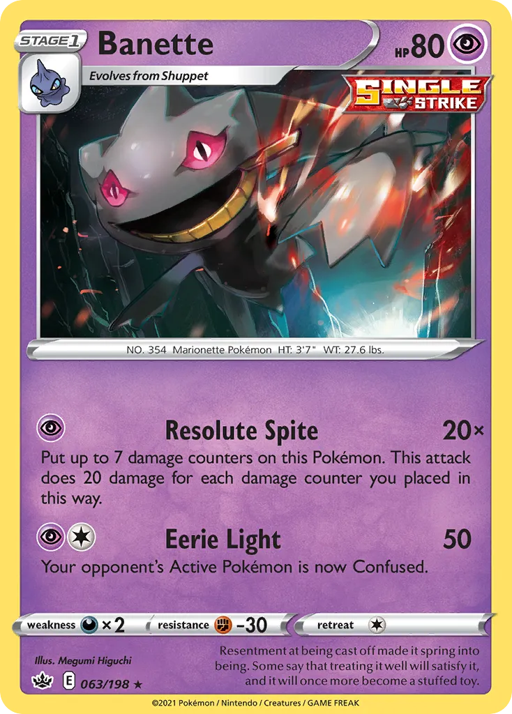 Banette — SWSH06: Chilling Reign — Pokémon
