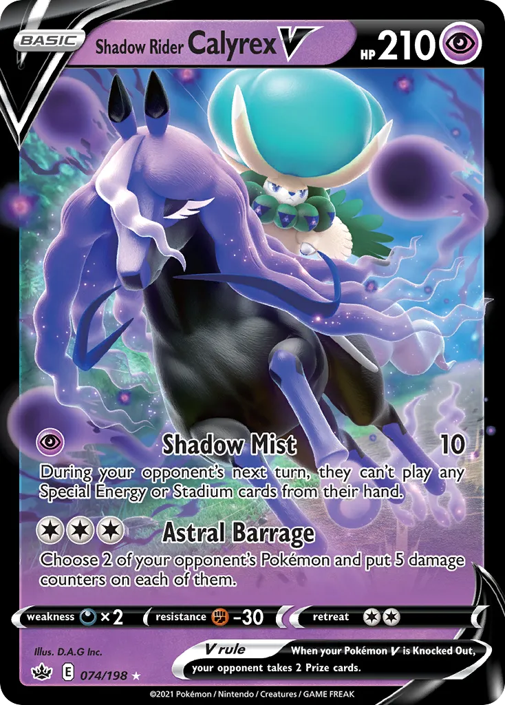 Shadow Rider Calyrex V — SWSH06: Chilling Reign — Pokémon