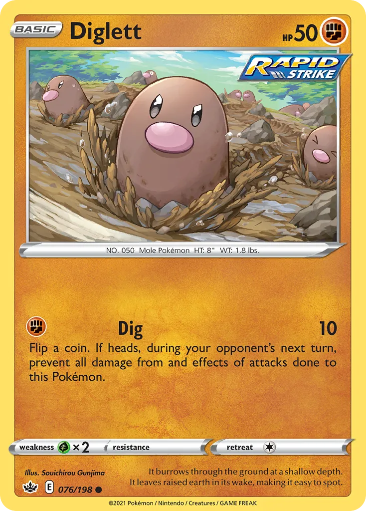 Diglett — SWSH06: Chilling Reign — Pokémon