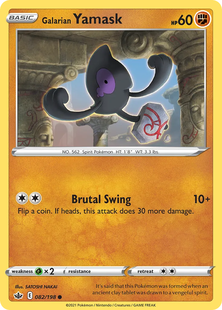 Galarian Yamask — SWSH06: Chilling Reign — Pokémon