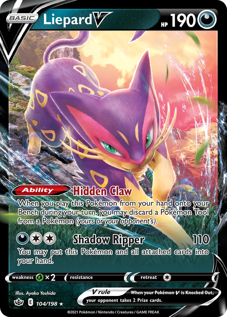 Liepard V — SWSH06: Chilling Reign — Pokémon