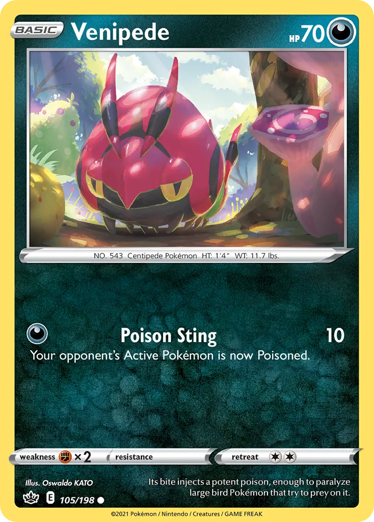 Venipede — SWSH06: Chilling Reign — Pokémon