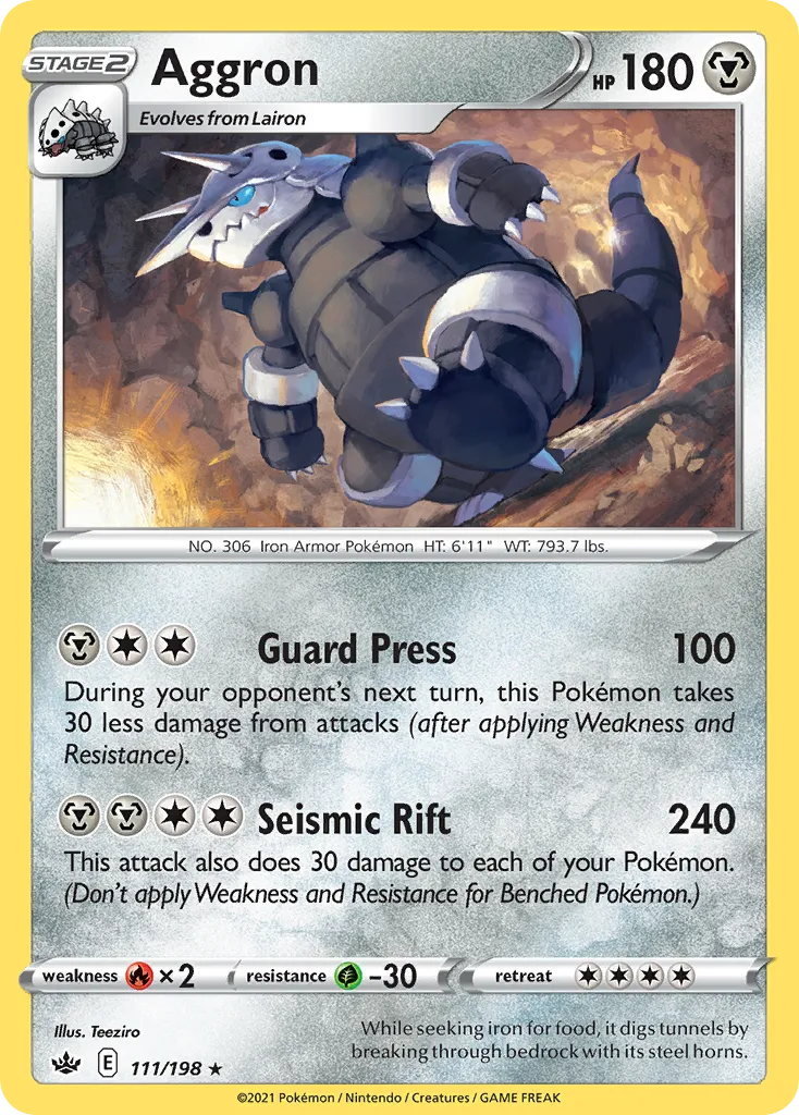 Aggron — SWSH06: Chilling Reign — Pokémon
