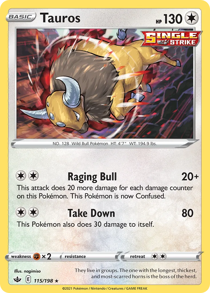 Tauros — SWSH06: Chilling Reign — Pokémon