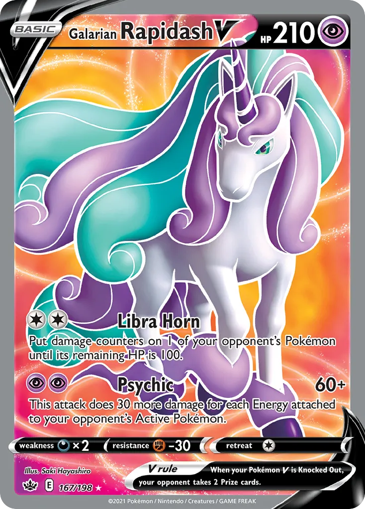 Galarian Rapidash V — SWSH06: Chilling Reign — Pokémon
