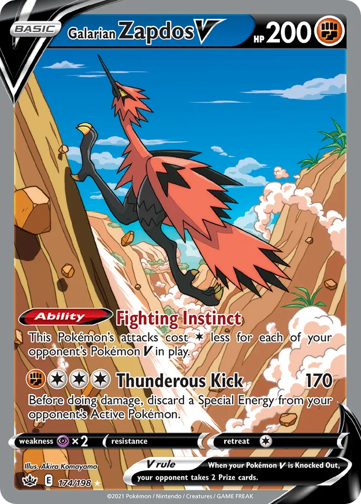Galarian Zapdos V — SWSH06: Chilling Reign — Pokemon