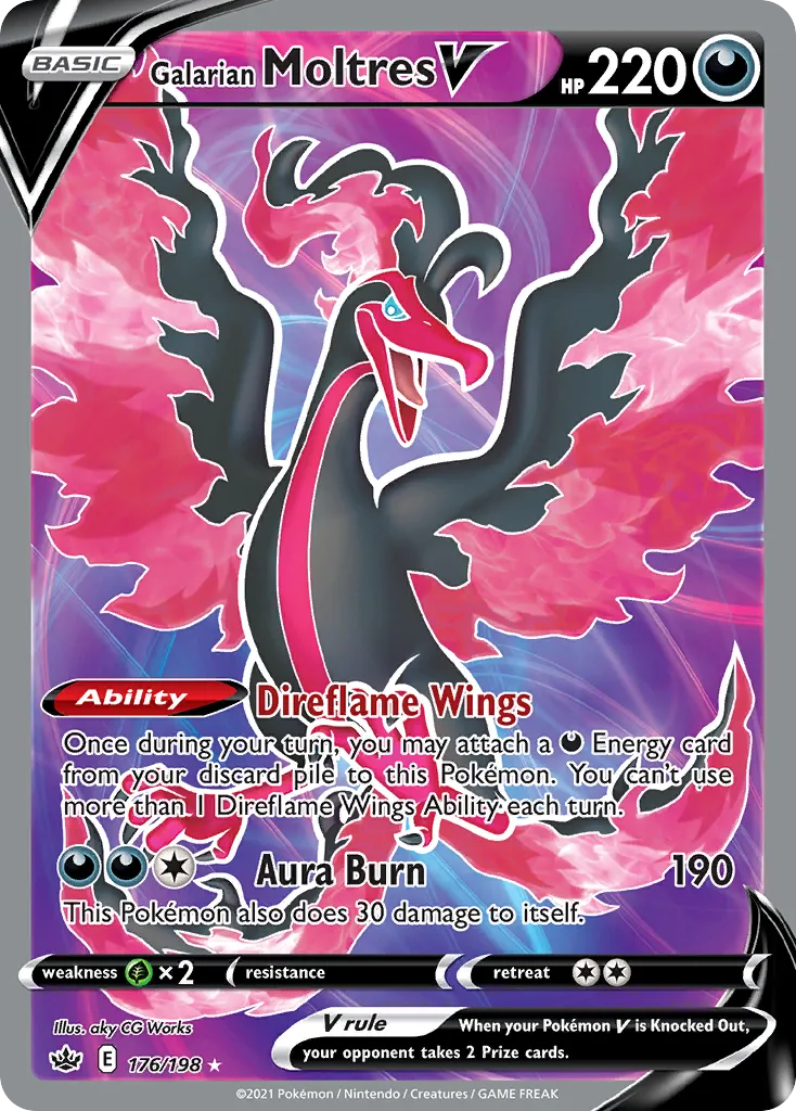Galarian Moltres V — SWSH06: Chilling Reign — Pokémon