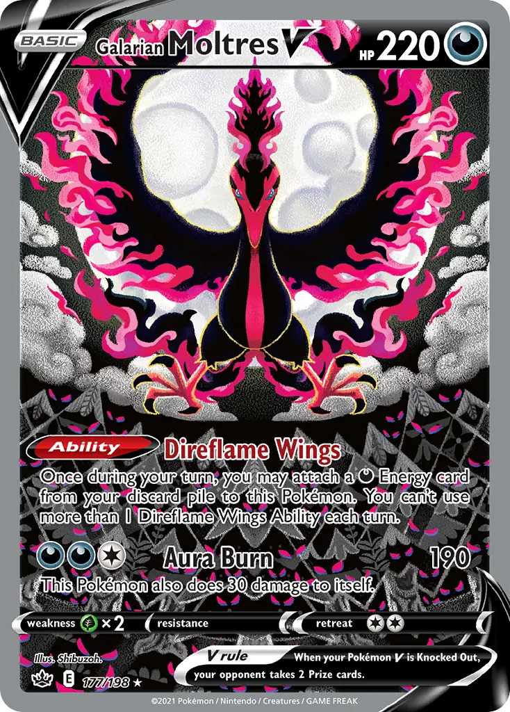 Galarian Moltres V — SWSH06: Chilling Reign — Pokémon