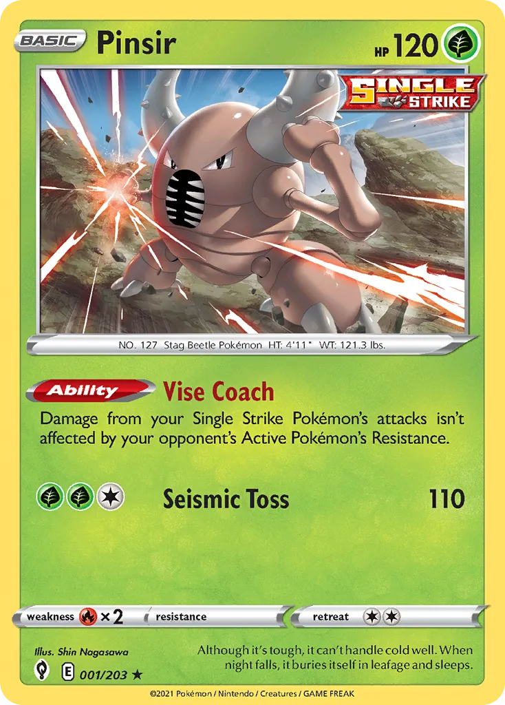 Pinsir — SWSH07: Evolving Skies — Pokemon