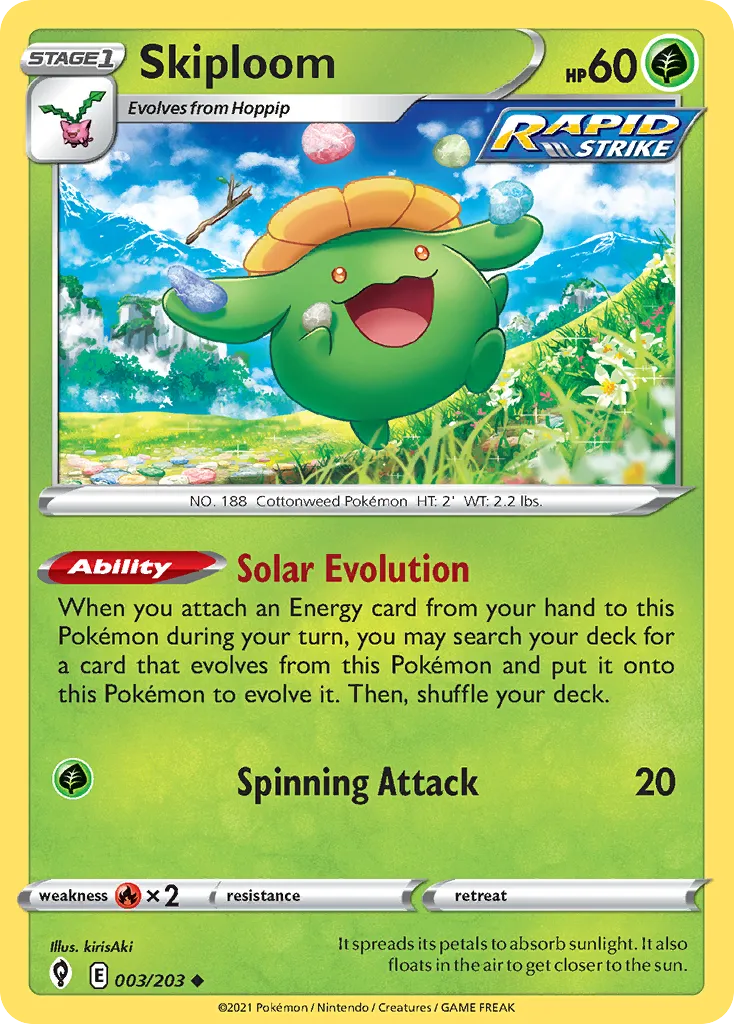 Skiploom — SWSH07: Evolving Skies — Pokémon