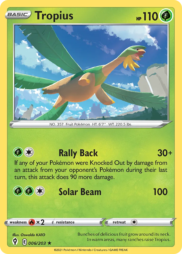 Tropius — SWSH07: Evolving Skies — Pokémon