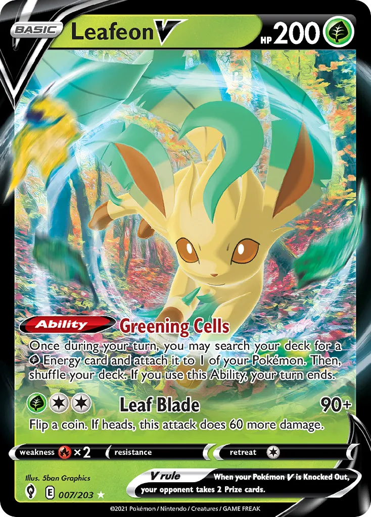 Leafeon V — SWSH07: Evolving Skies — Pokémon