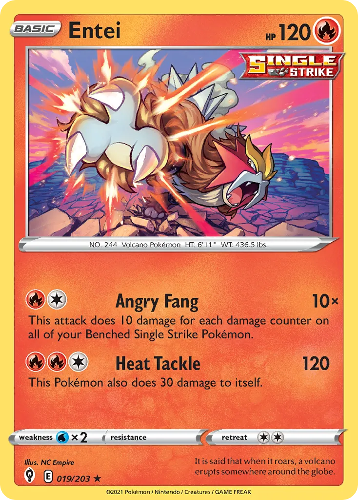 Entei — SWSH07: Evolving Skies — Pokémon
