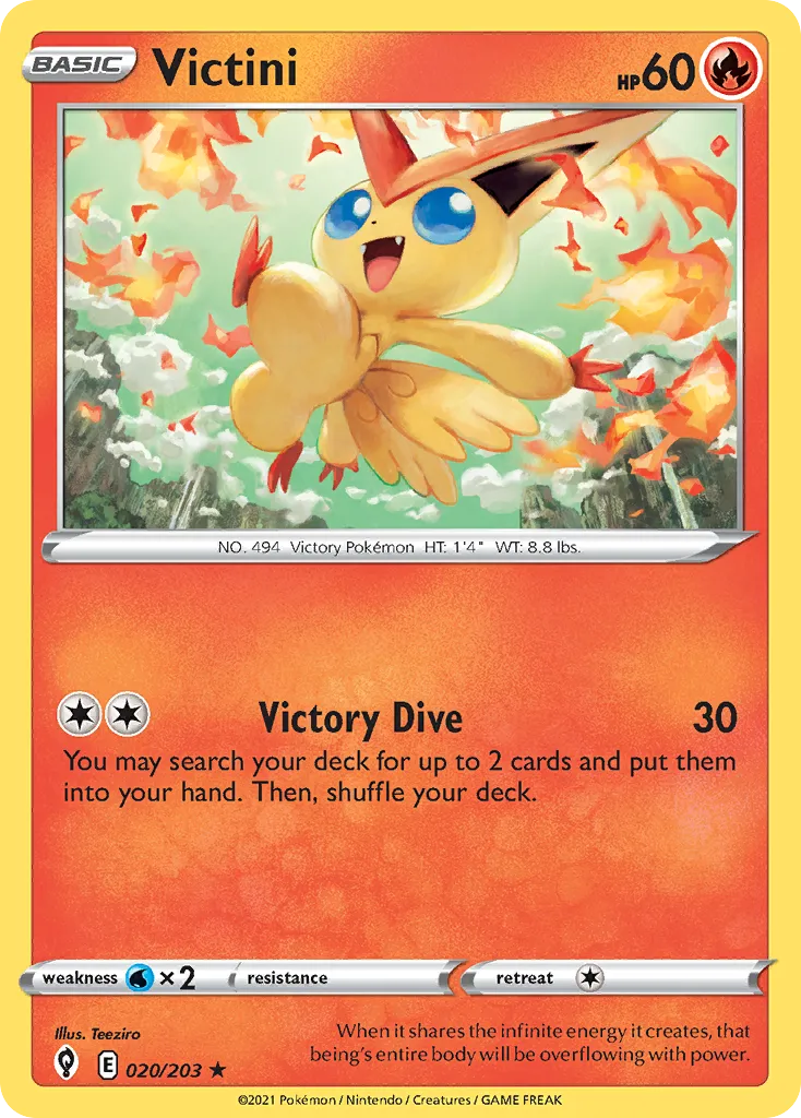 Victini — SWSH07: Evolving Skies — Pokémon