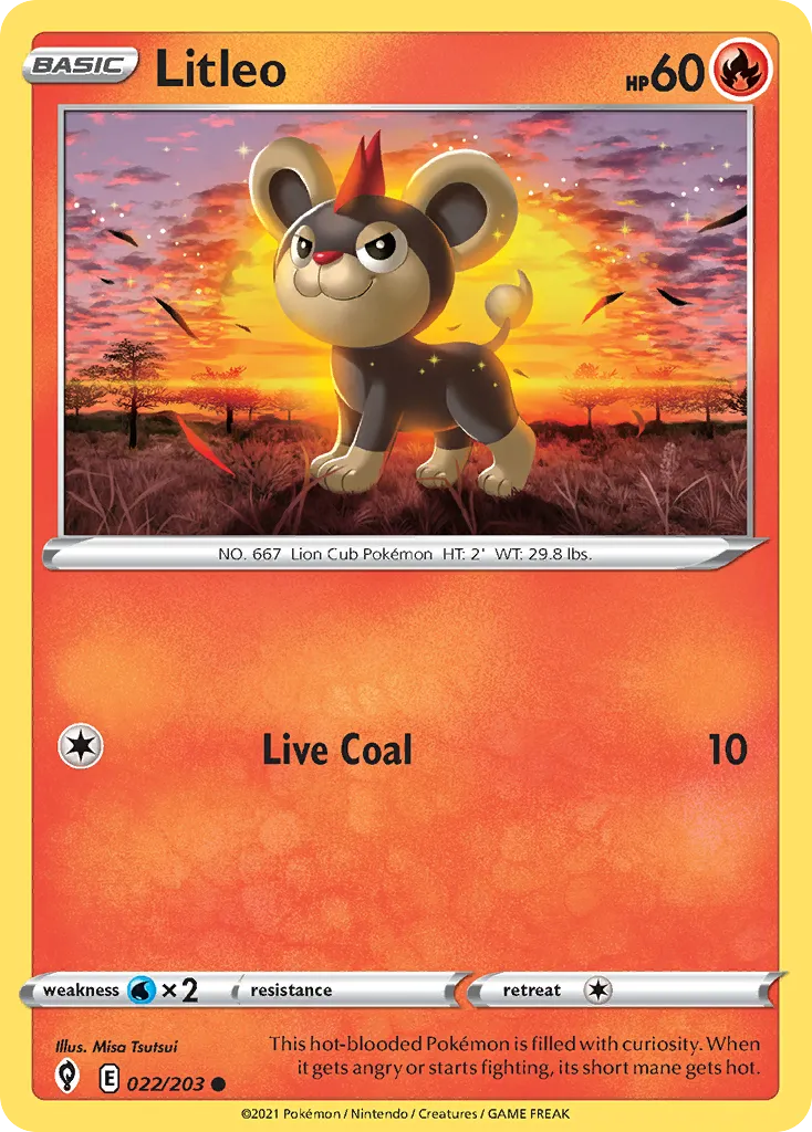 Litleo — SWSH07: Evolving Skies — Pokemon