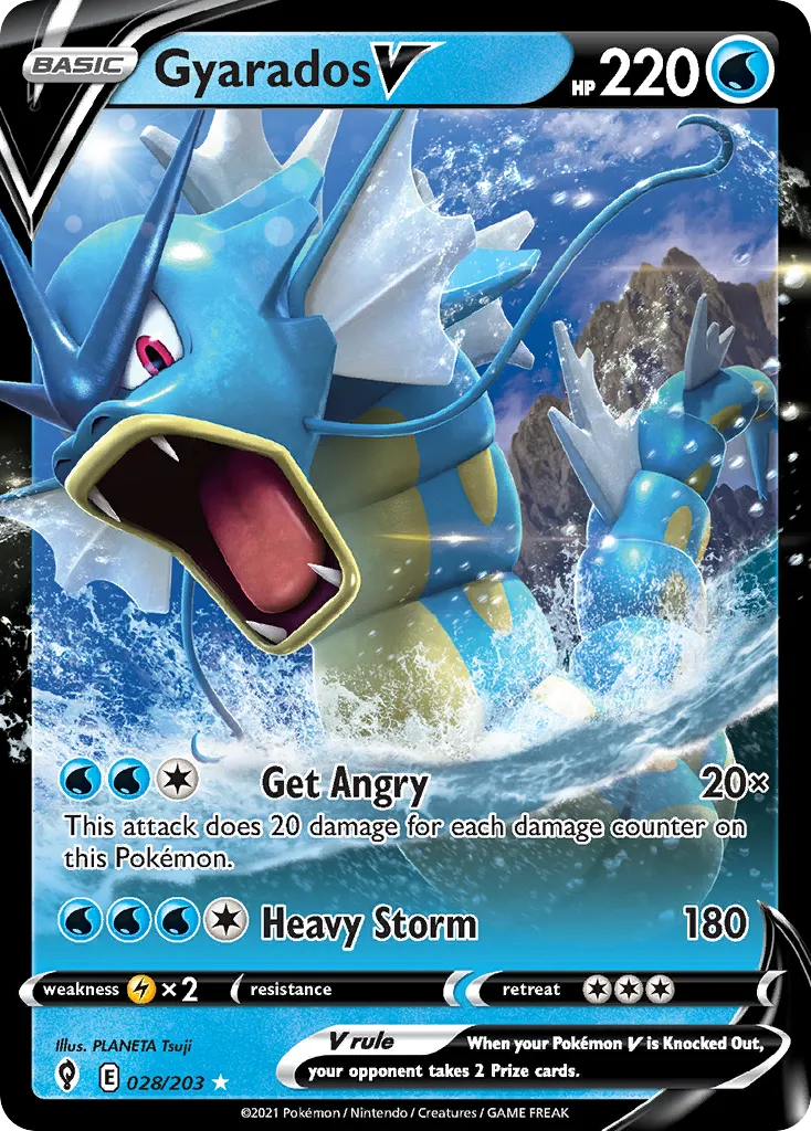 Gyarados V — SWSH07: Evolving Skies — Pokémon