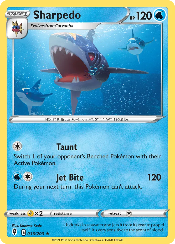Sharpedo — SWSH07: Evolving Skies — Pokémon