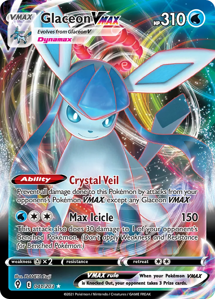 Glaceon VMAX — SWSH07: Evolving Skies — Pokémon