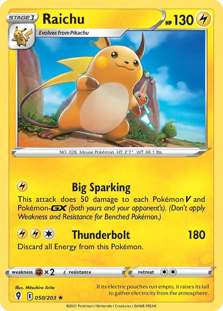 Raichu — SWSH07: Evolving Skies — Pokemon