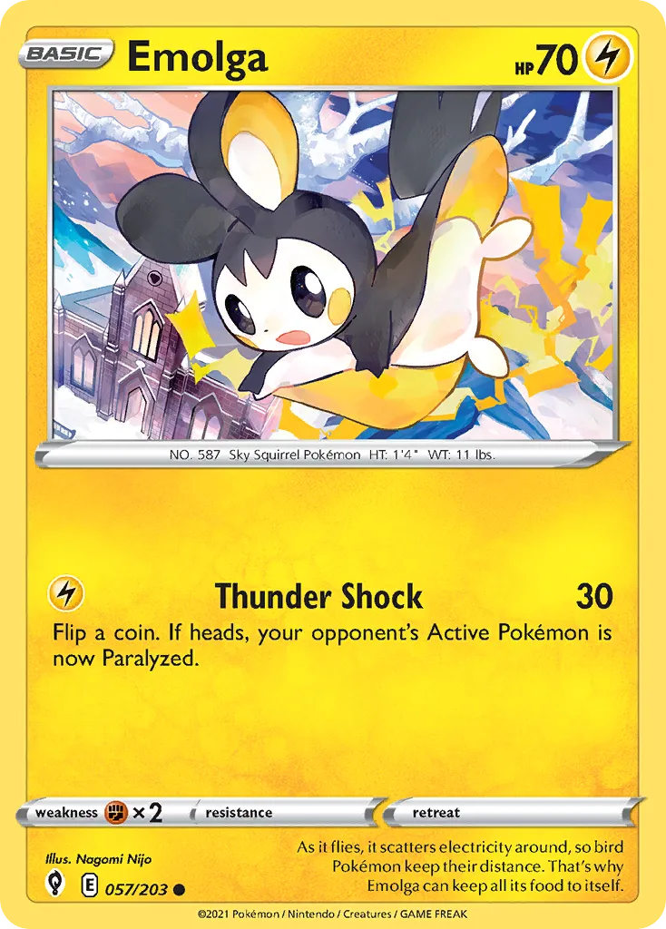 Emolga — SWSH07: Evolving Skies — Pokémon