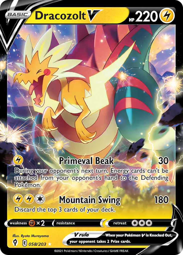 Dracozolt V — SWSH07: Evolving Skies — Pokemon
