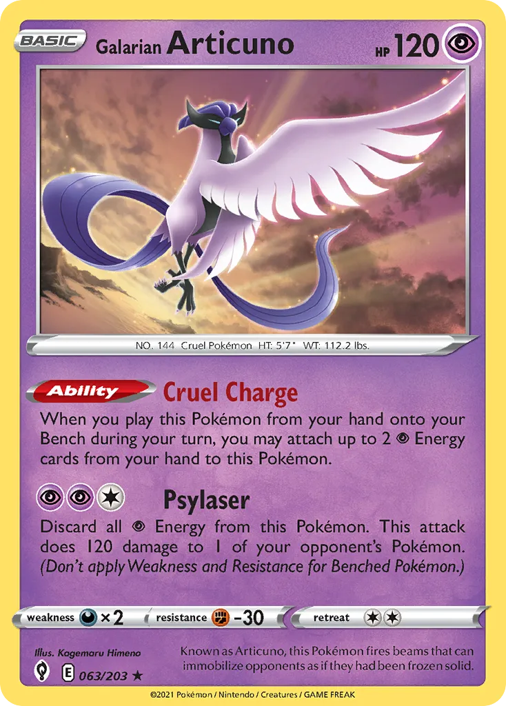 Galarian Articuno — SWSH07: Evolving Skies — Pokémon