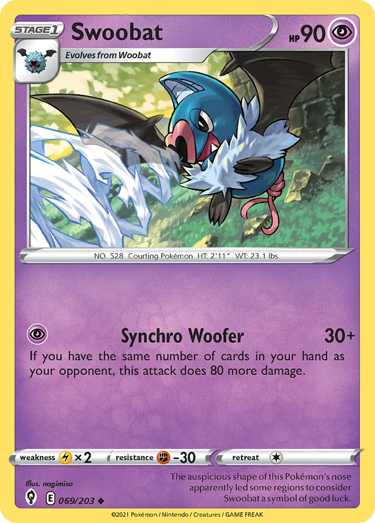 Swoobat — SWSH07: Evolving Skies — Pokémon