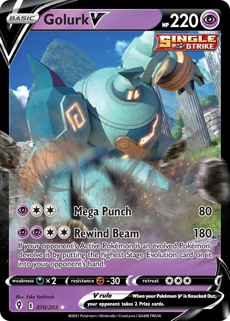 Golurk V — SWSH07: Evolving Skies — Pokémon