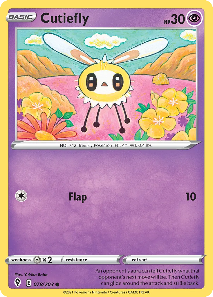Cutiefly — SWSH07: Evolving Skies — Pokémon