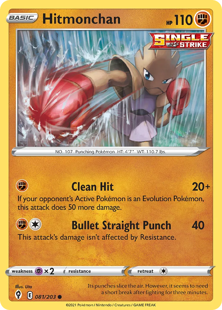 Hitmonchan — SWSH07: Evolving Skies — Pokémon