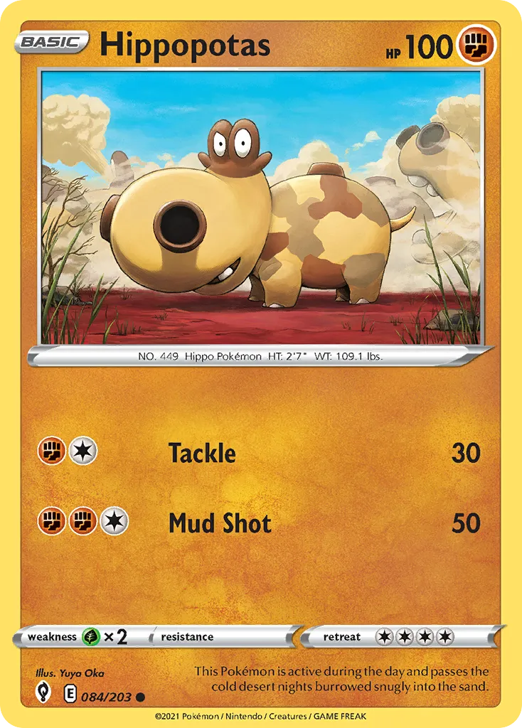 Hippopotas — SWSH07: Evolving Skies — Pokémon