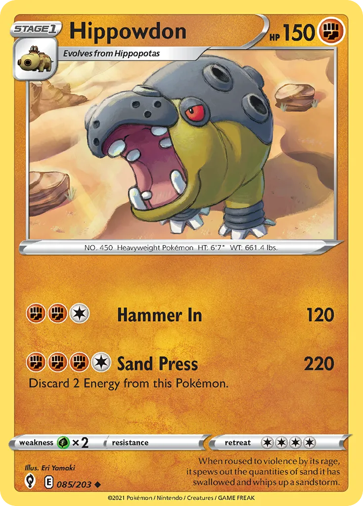 Hippowdon — SWSH07: Evolving Skies — Pokémon