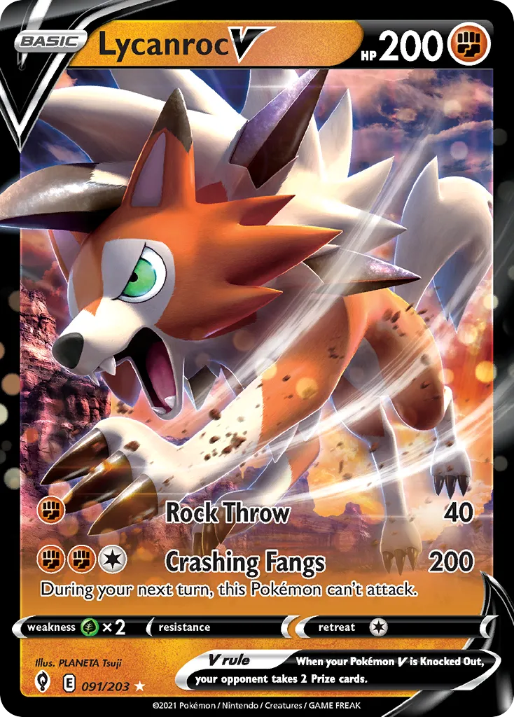 Lougaroc V — SWSH07: Evolving Skies — Pokémon