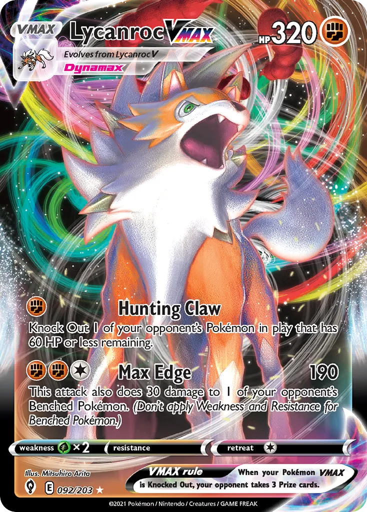 Lougaroc VMAX — SWSH07: Evolving Skies — Pokemon