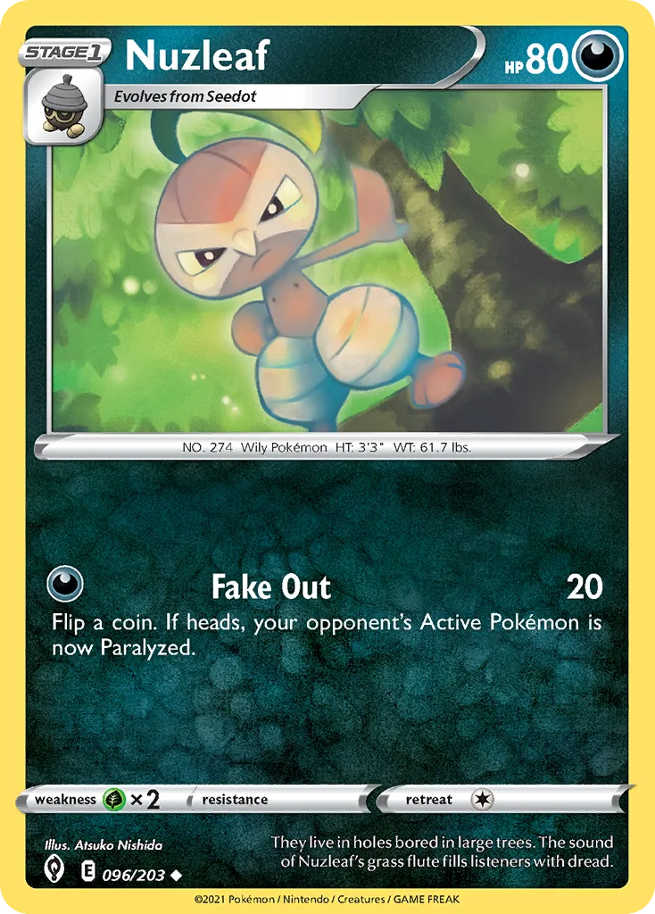 Nuzleaf — SWSH07: Evolving Skies — Pokémon