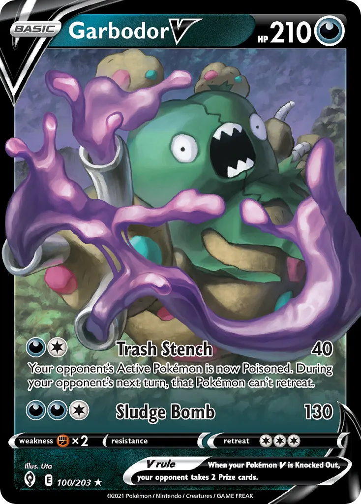 Garbodor V — SWSH07: Evolving Skies — Pokémon