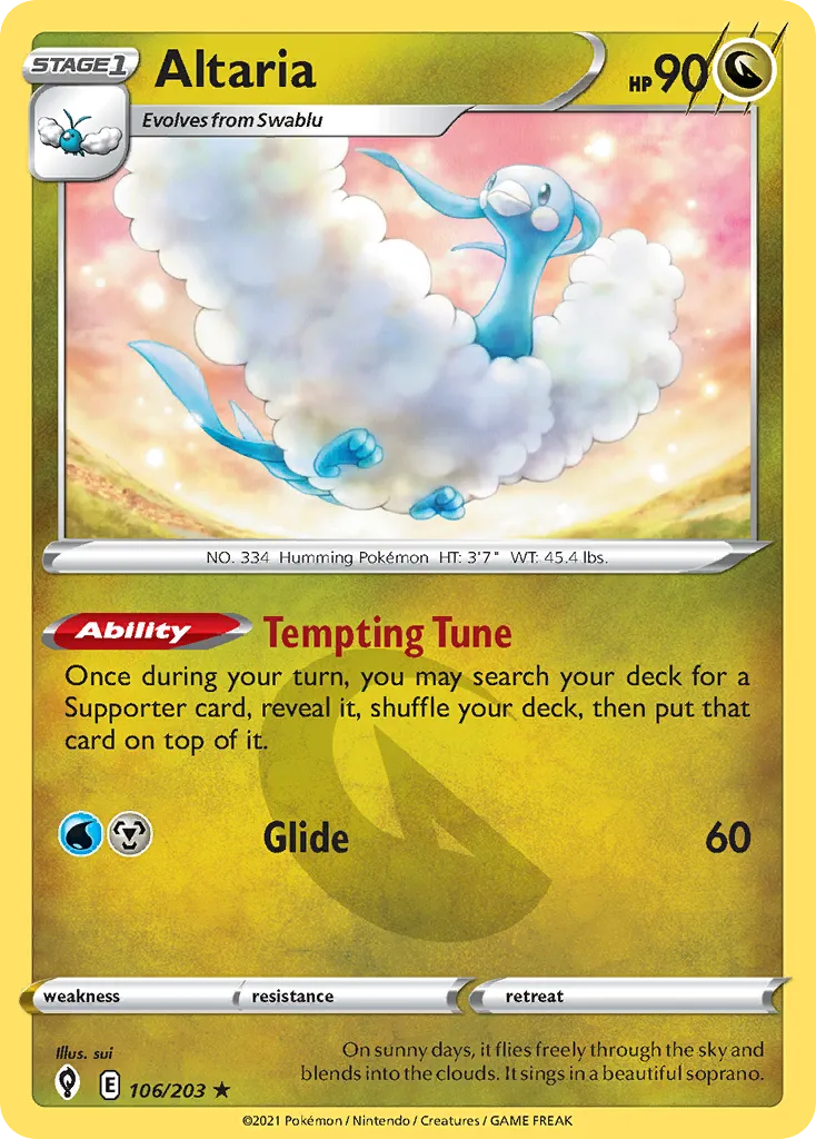 Altaria — SWSH07: Evolving Skies — Pokémon