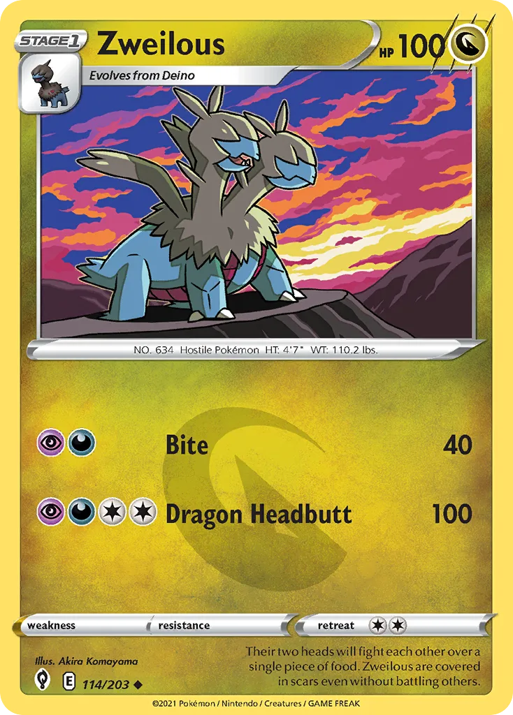 Zweilous — SWSH07: Evolving Skies — Pokémon
