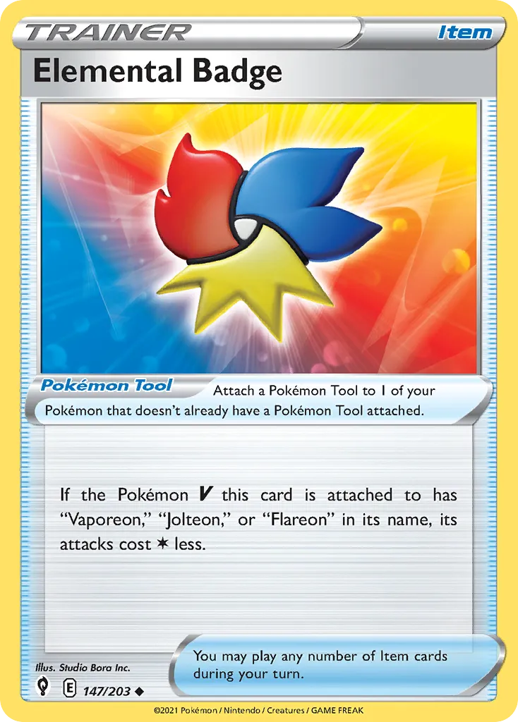 Elemental Badge — SWSH07: Evolving Skies — Pokémon