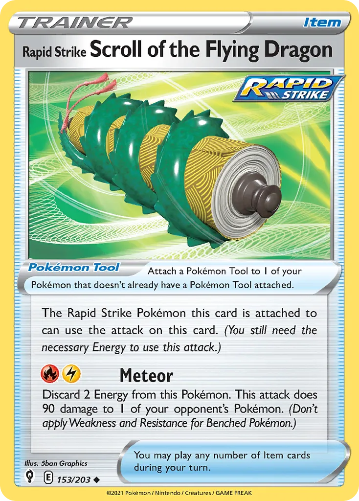 Rapid Strike Scroll of the Flying Dragon — SWSH07: Evolving Skies — Pokémon