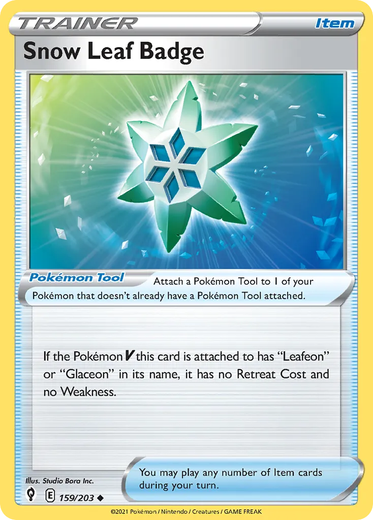 Snow Leaf Badge — SWSH07: Evolving Skies — Pokémon