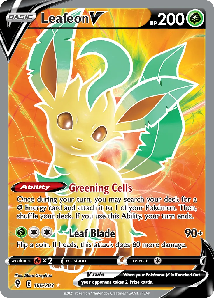 Leafeon V — SWSH07: Evolving Skies — Pokémon