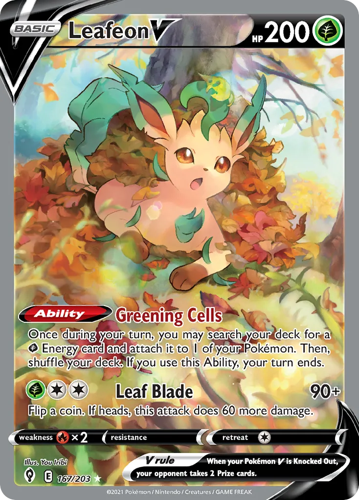 Leafeon V — SWSH07: Evolving Skies — Pokemon