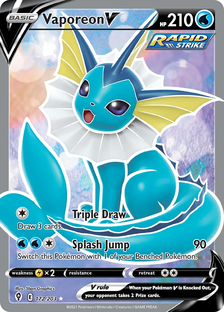 Vaporeon V — SWSH07: Evolving Skies — Pokémon