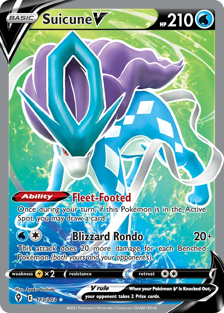Suicune V — SWSH07: Evolving Skies — Pokémon