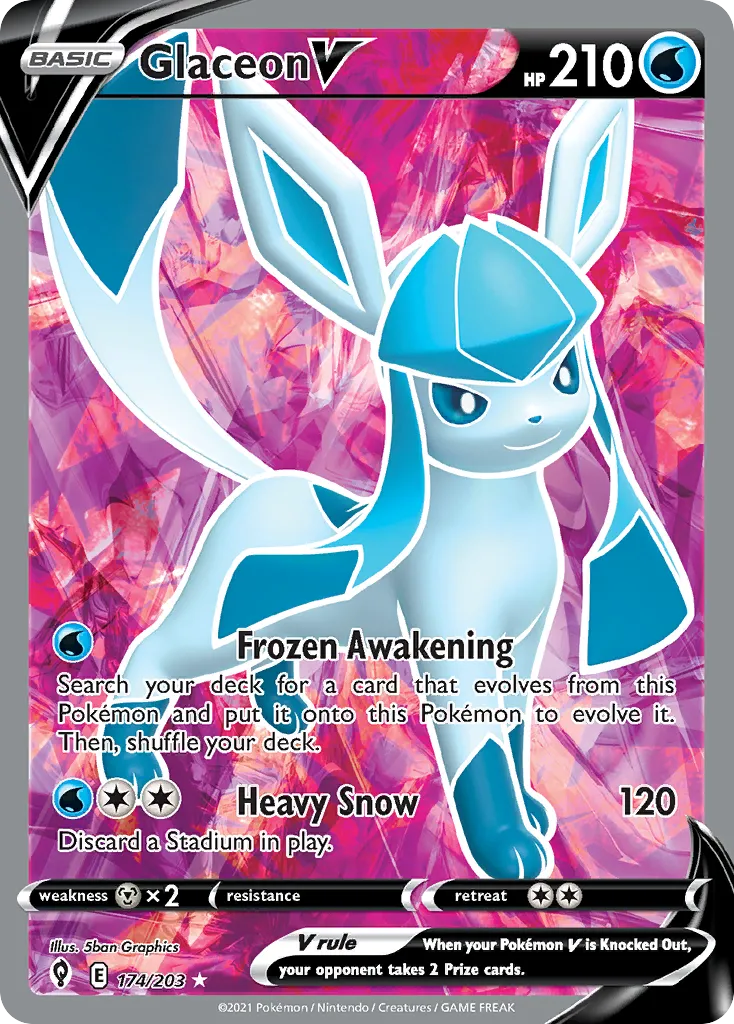 Glaceon V — SWSH07: Evolving Skies — Pokémon