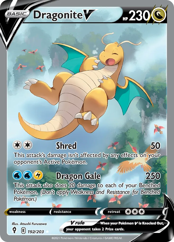 Dracolosse V from SWSH07: Evolving Skies - Pokemon