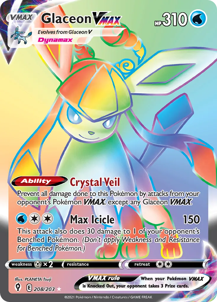 Glaceon VMAX — SWSH07: Evolving Skies — Pokémon