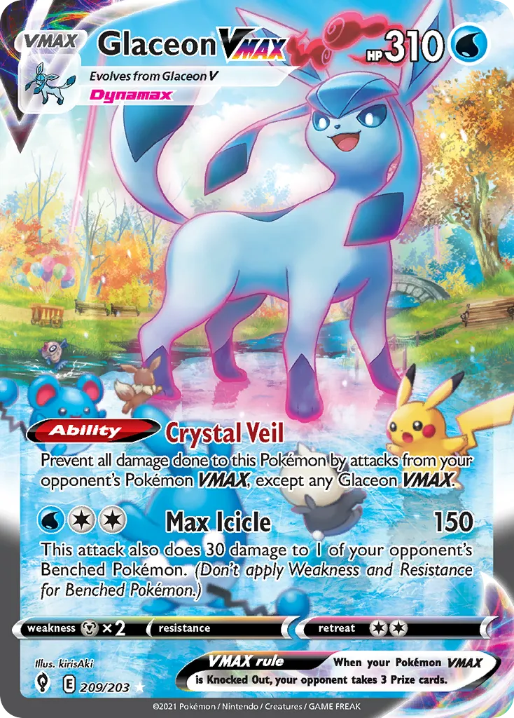 Glaceon VMAX — SWSH07: Evolving Skies — Pokémon